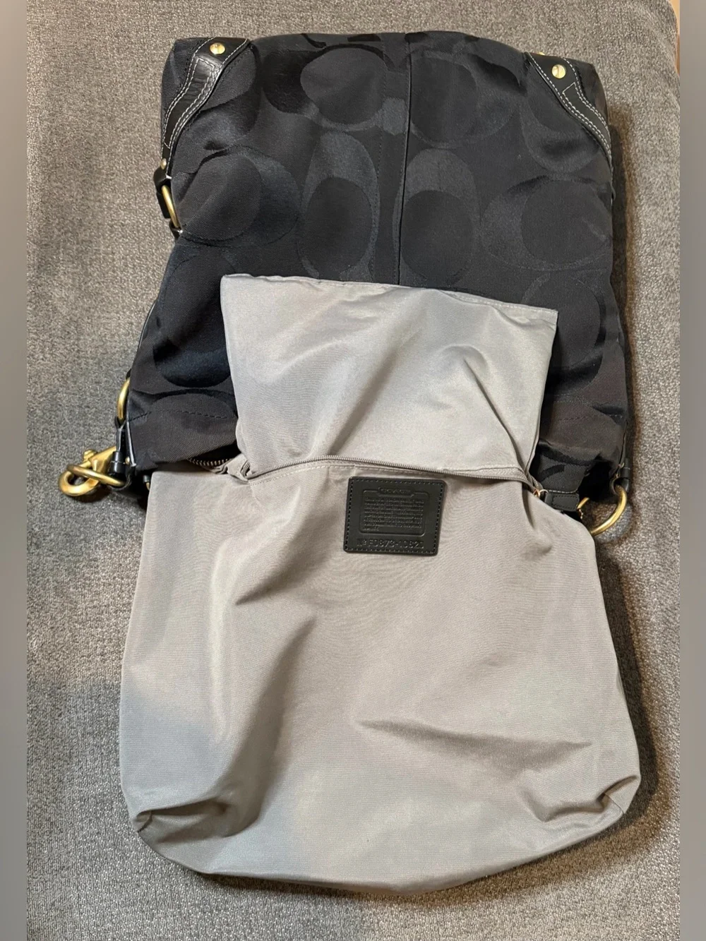 Coach Carly Large Black Hobo Bag No.F0873-10620